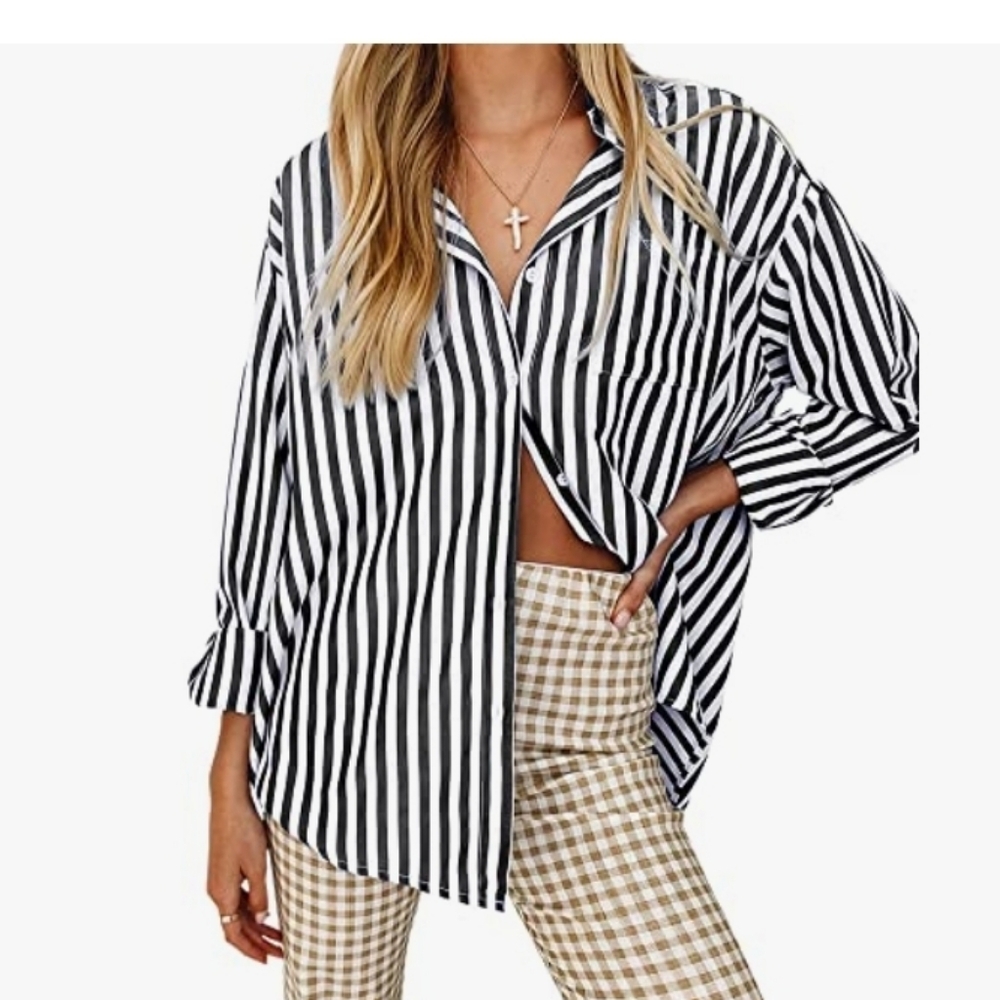 Striped buttondown shirt